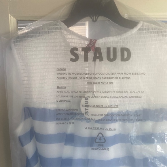 Blue and White Striped Dress - Picture 5 of 6